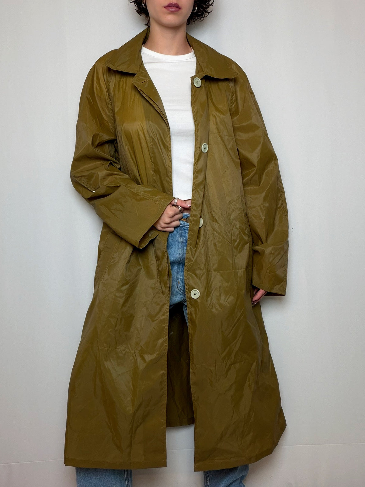 imperméable kaki K-way M/L vintage