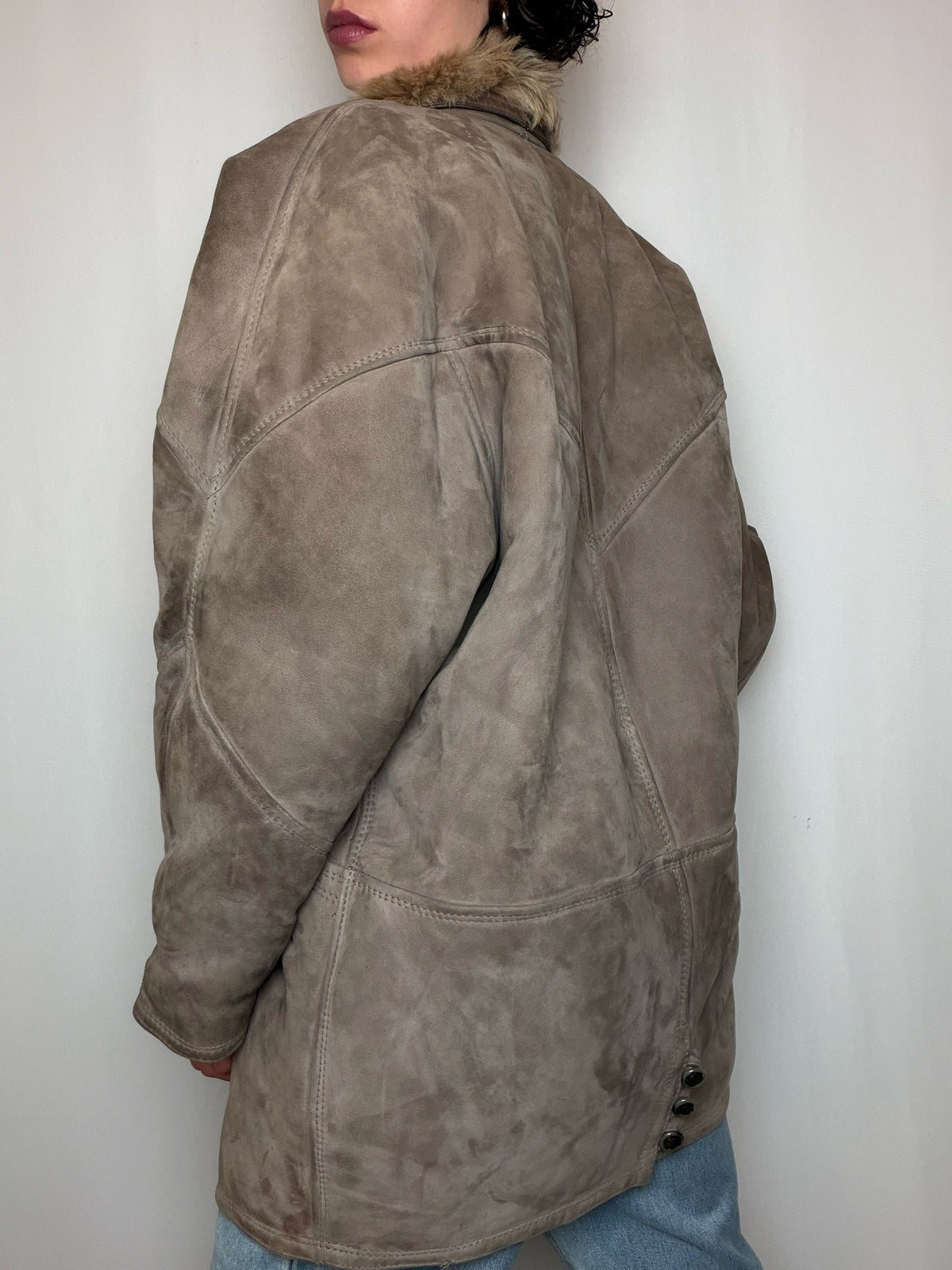 Peau lainée grise L/XL vintage