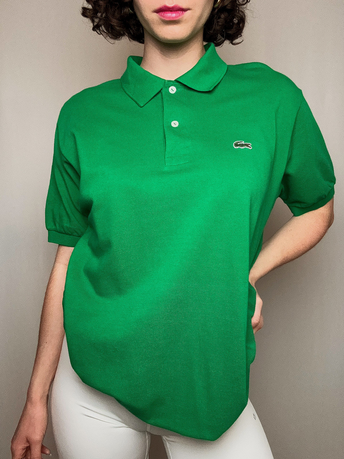 Polo vert Lacoste XL vintage