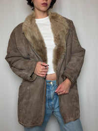 Peau lainée grise L/XL vintage
