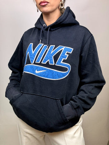 Sweat à capuche noir NIKE L Vintage