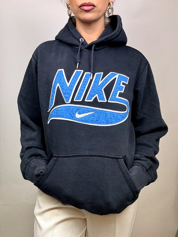 Sweat à capuche noir NIKE L Vintage