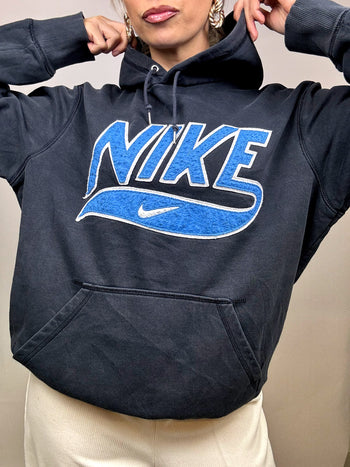 Sweat à capuche noir NIKE L Vintage