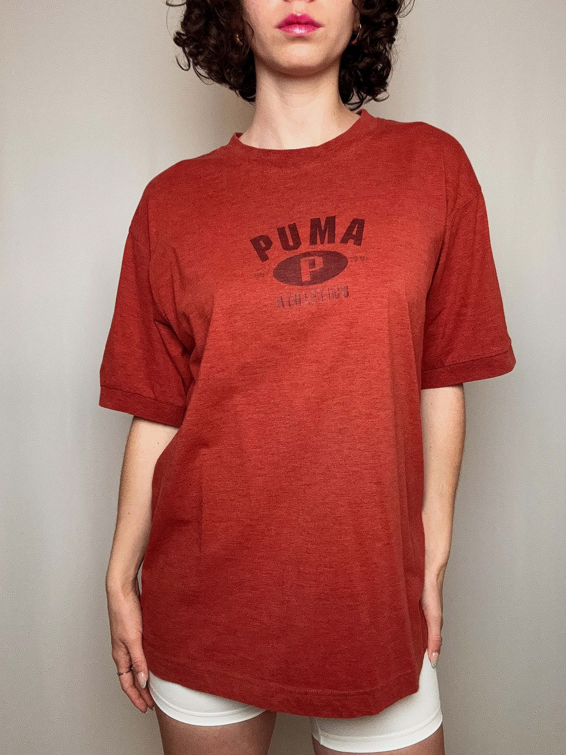 Terracotta Puma T-Shirt, Gr. M, Vintage