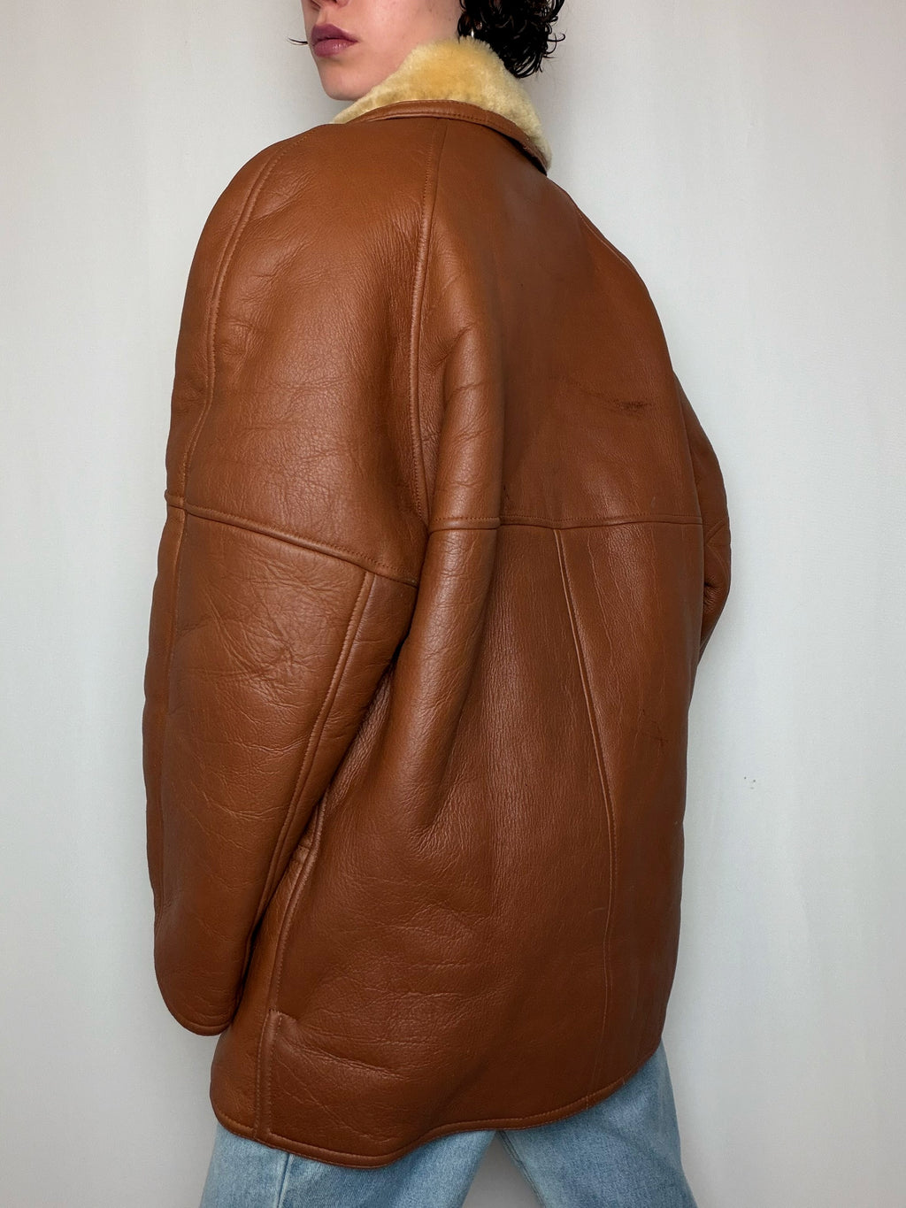Peau lainée brune M/L vintage