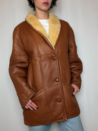 Peau lainée brune M/L vintage