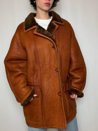 Peau lainée brune XL vintage