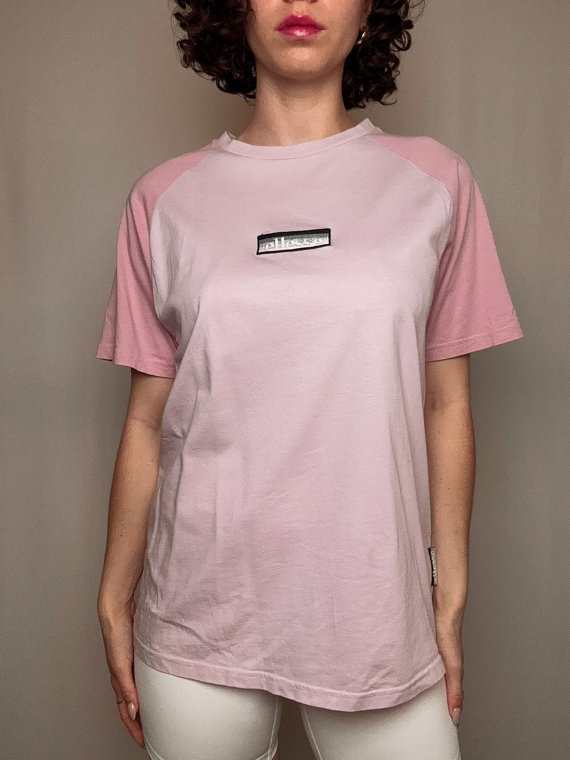 Rosa Ellesse T-Shirt M/L Vintage