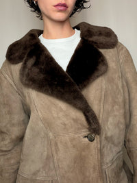 Peau lainée taupe M/L vintage