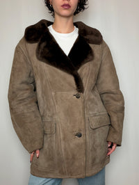 Peau lainée taupe M/L vintage