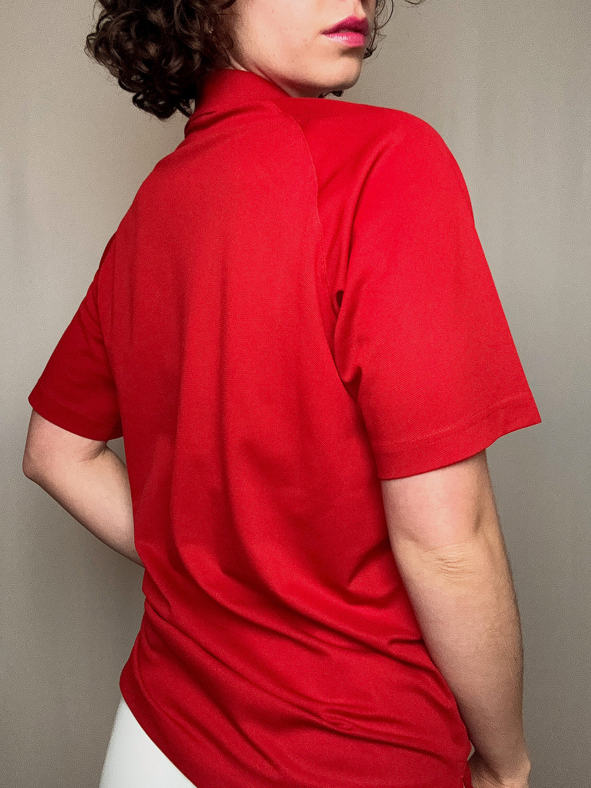 Polo sportif rouge adidas M vintage