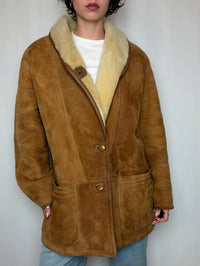 Peau lainée camel L vintage