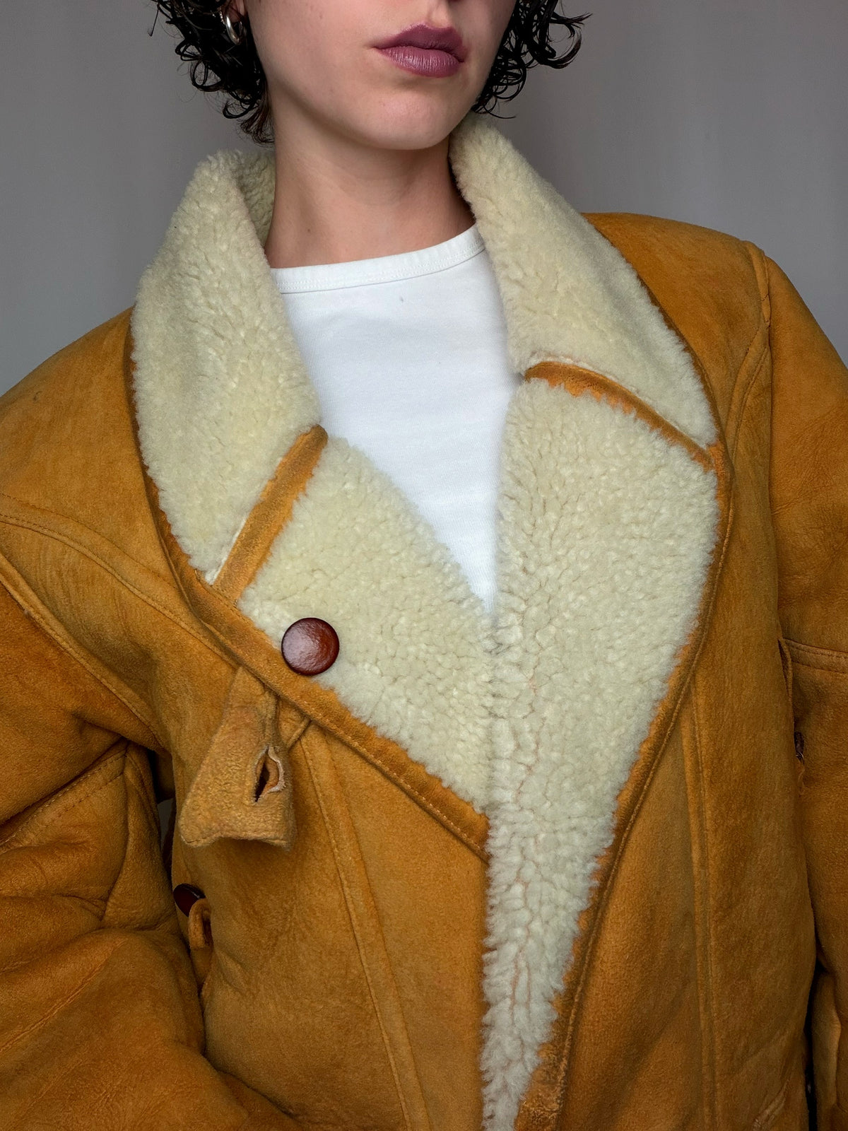 Peau lainée camel L/XL vintage