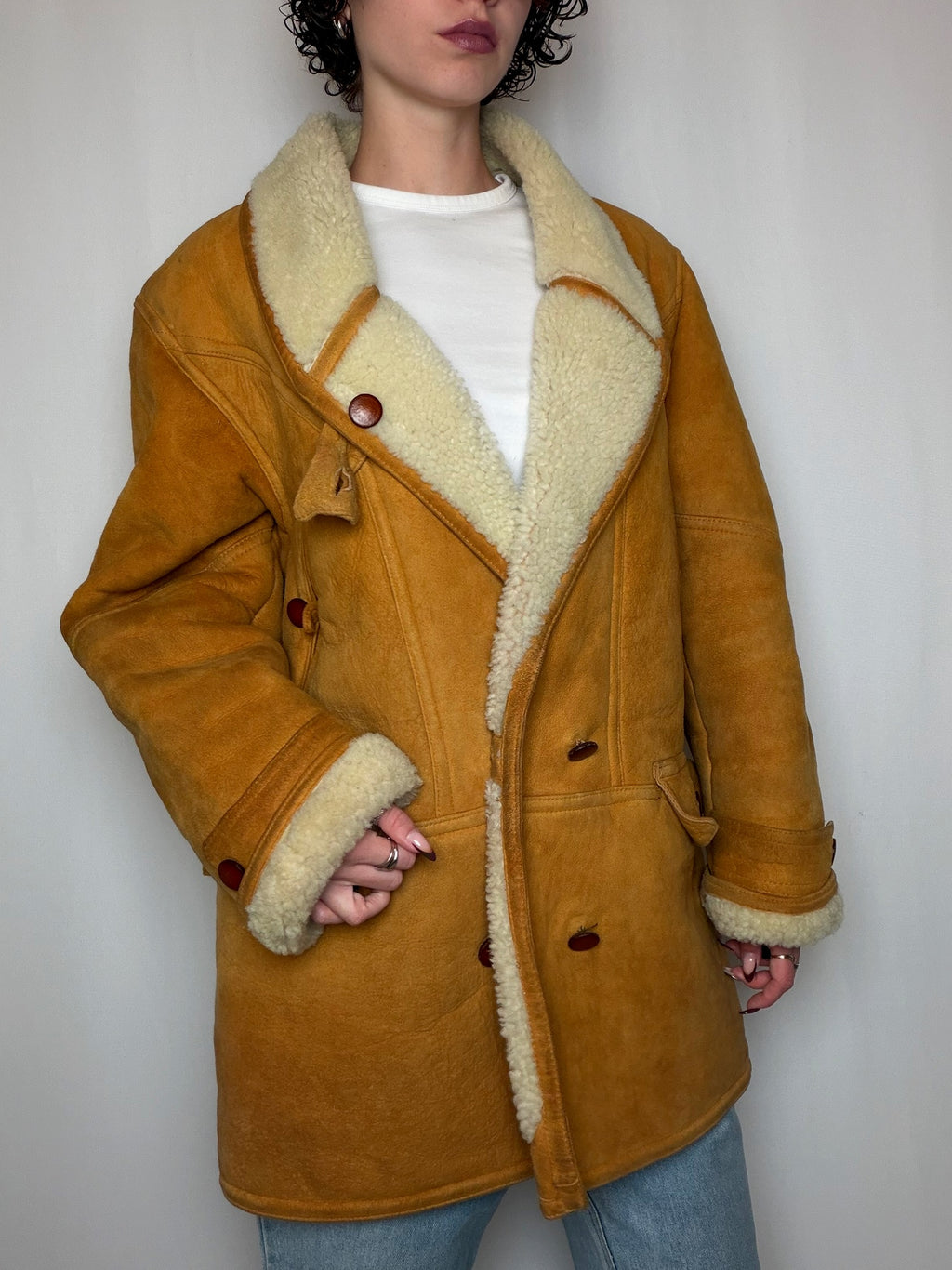 Peau lainée camel L/XL vintage