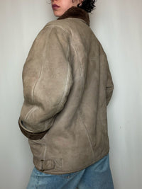 Peau lainée taupe L/XL vintage
