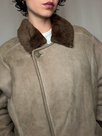 Peau lainée taupe L/XL vintage