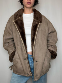 Peau lainée taupe L/XL vintage
