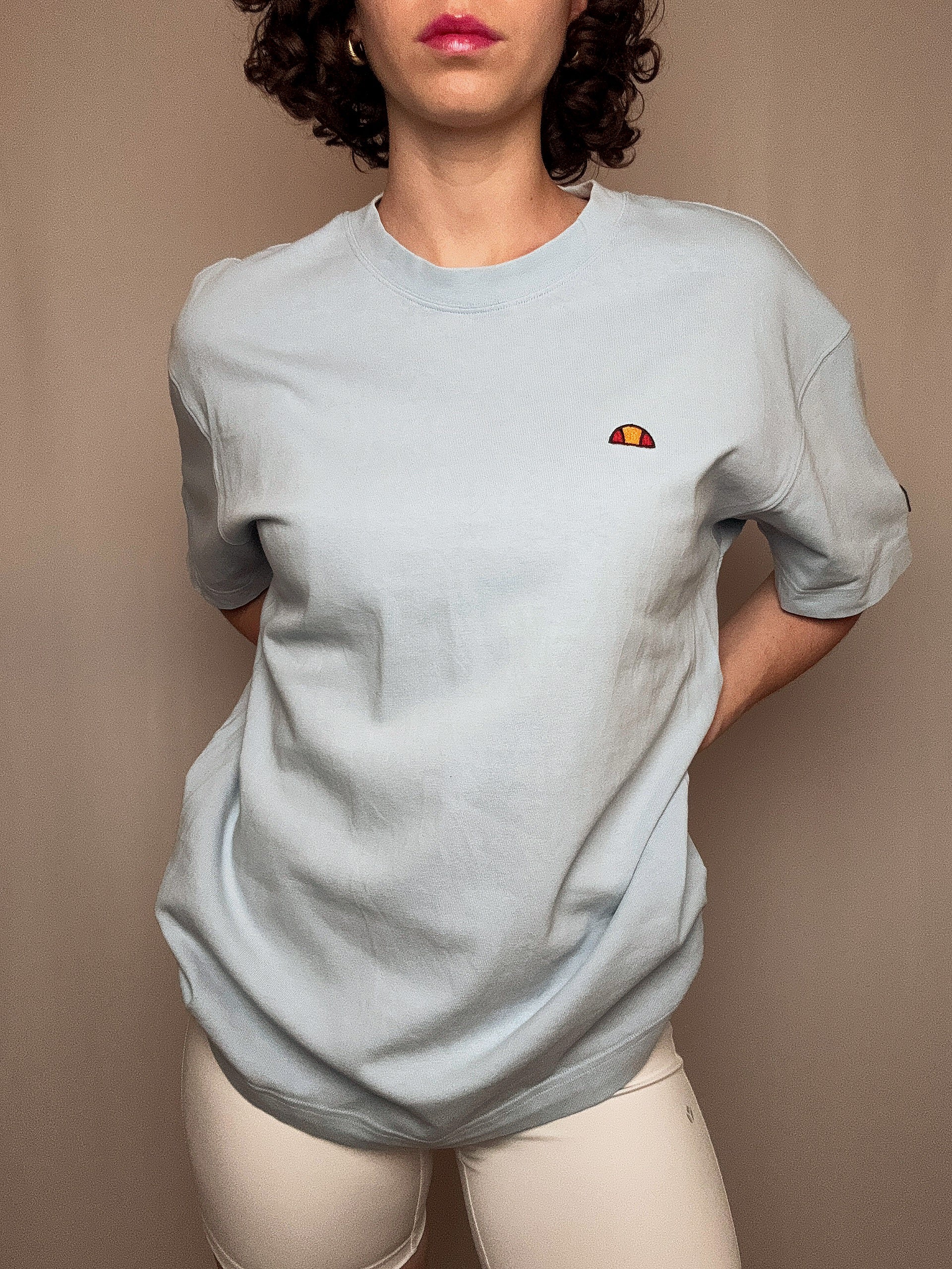 Tshirt bleu ciel Ellesse M vintage