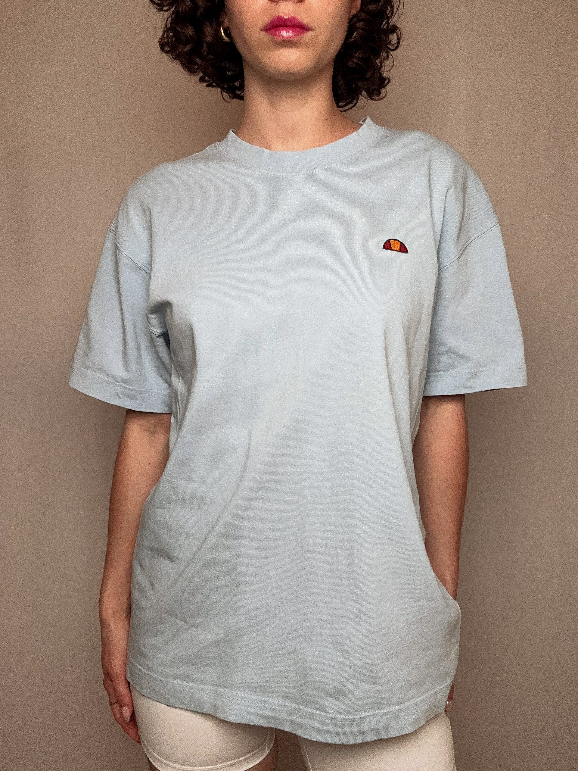 Tshirt bleu ciel Ellesse M vintage