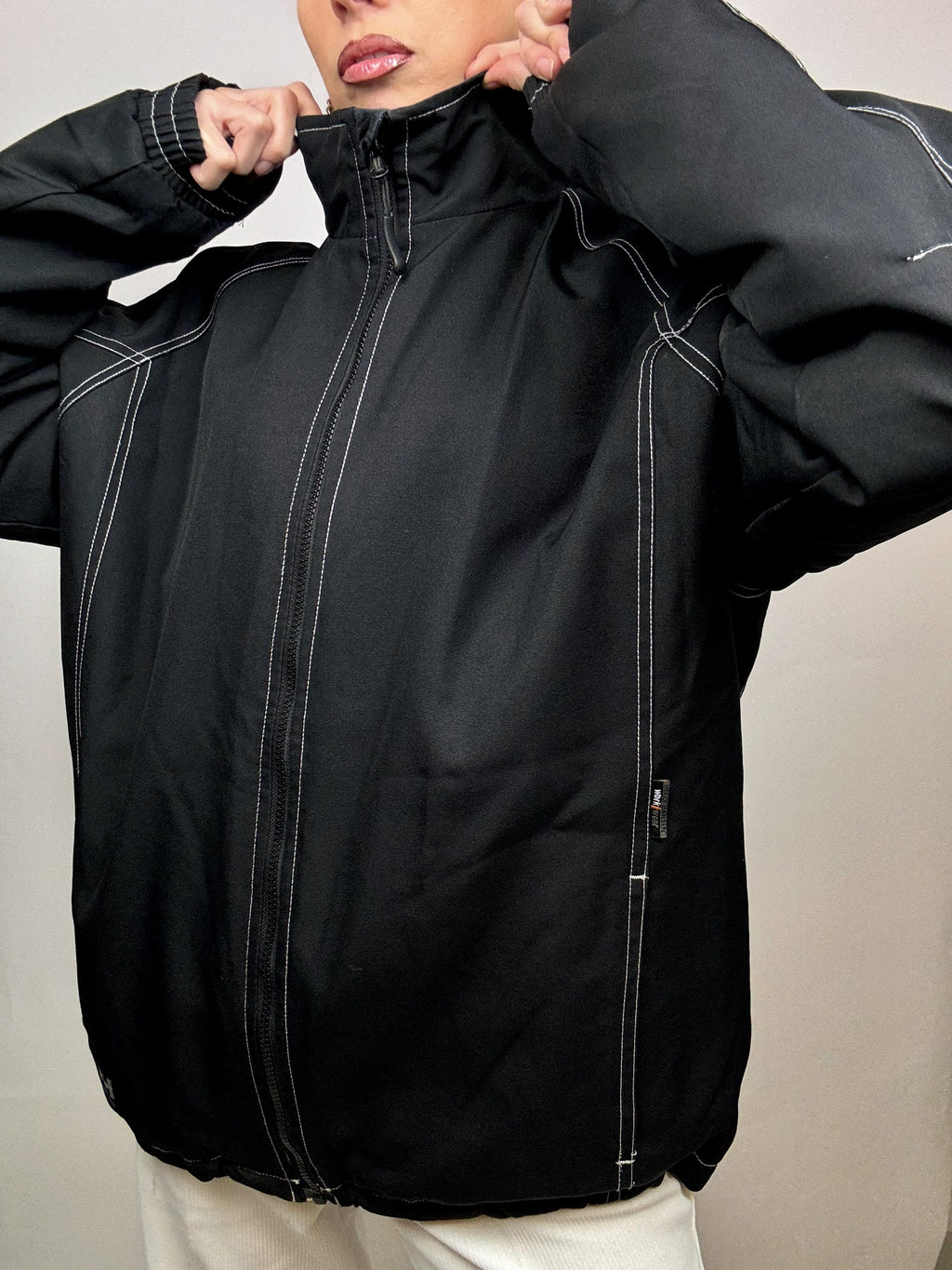 HELLY HANSEN L black Vintage waterproof jacket