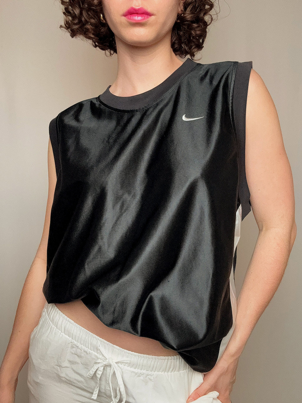 maillot de basket noir nike L vintage