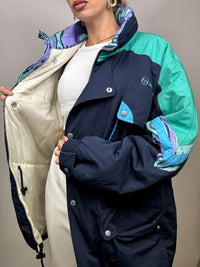 SERGIO TACCHINI L/XL blue puffy jacket Vintage