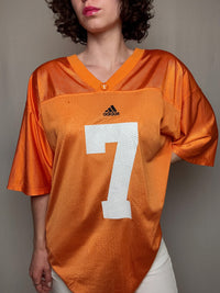 orangefarbenes Adidas Vintage Fußballtrikot XL