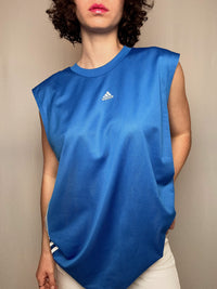 maillot de basket bleu ciel adidas L vintage