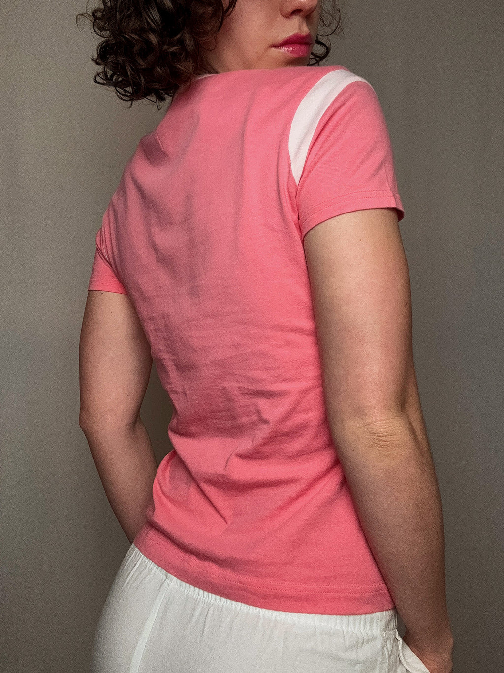 Rosa Adidas T-Shirt M Vintage
