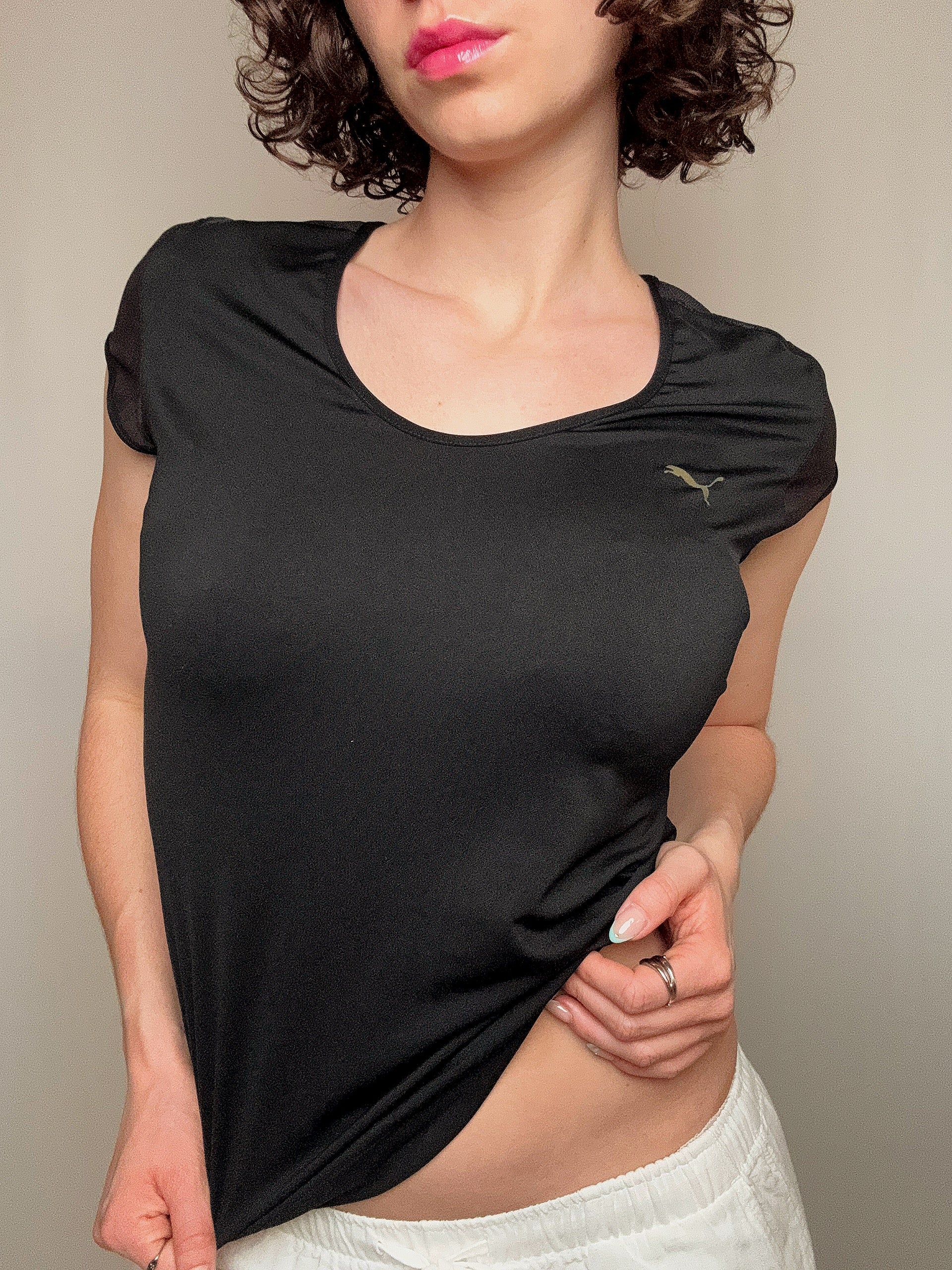 Tshirt avec mesh noir Puma M vintage