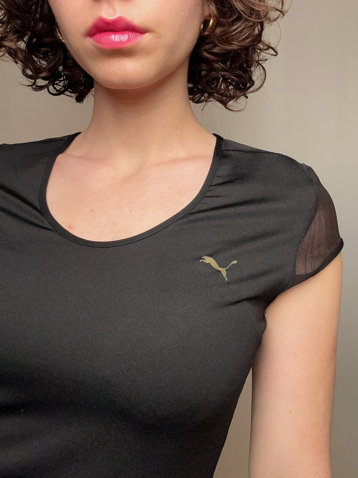 Tshirt avec mesh noir Puma M vintage