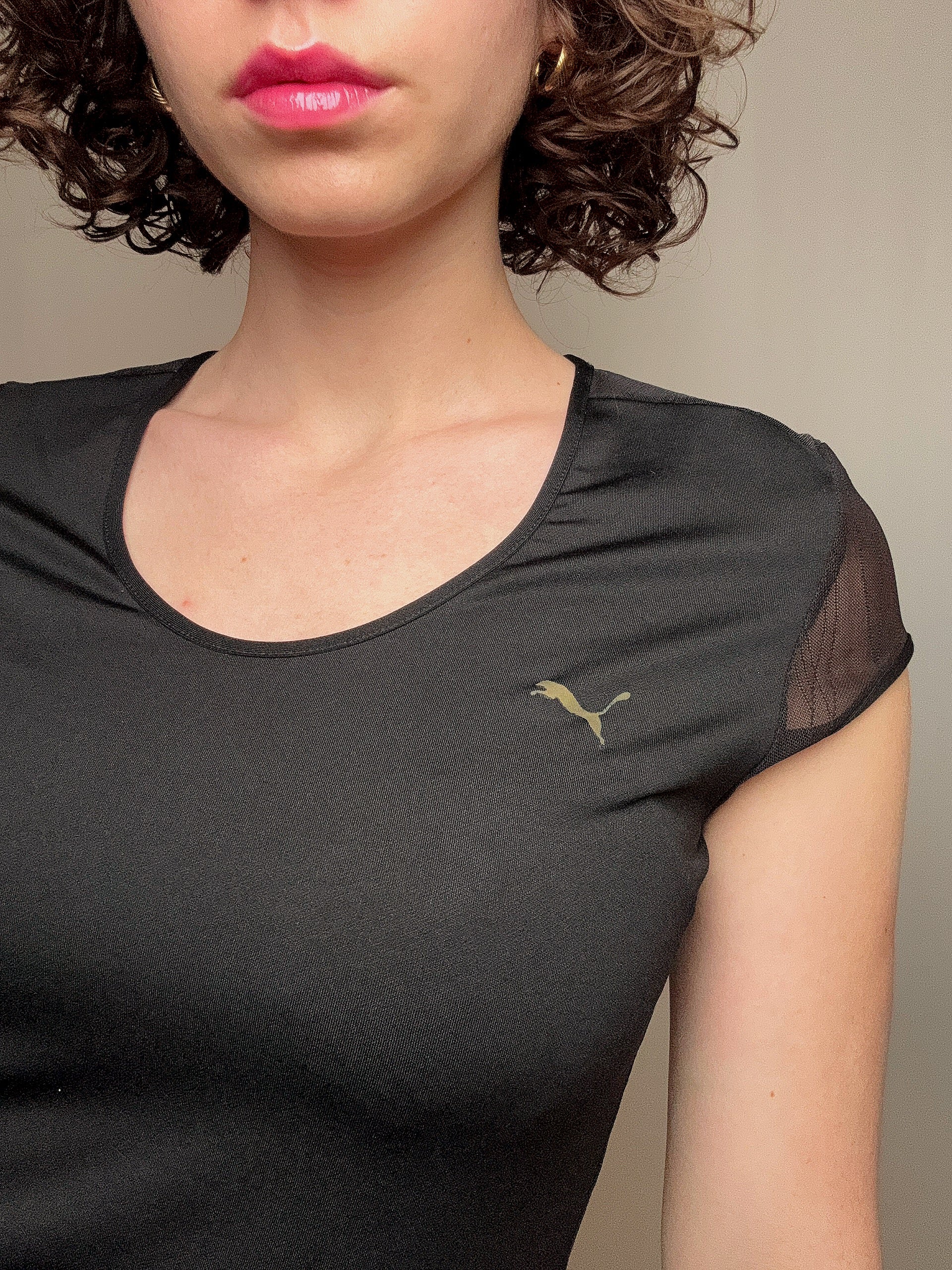 Tshirt avec mesh noir Puma M vintage
