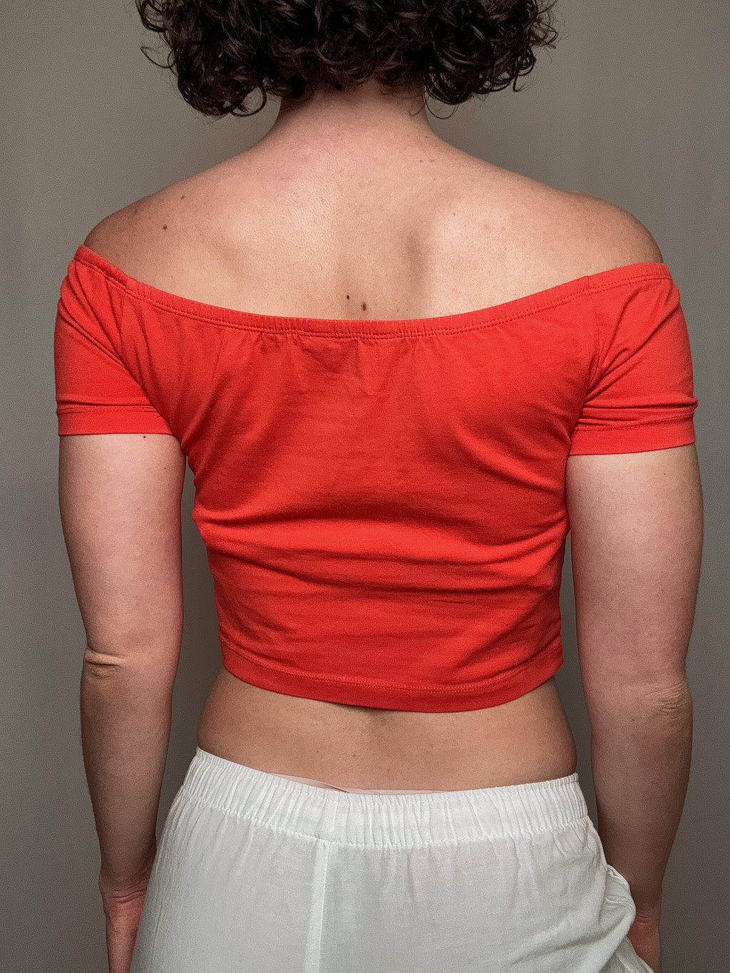 Tshirt crop orange Calvin Klein S vintage