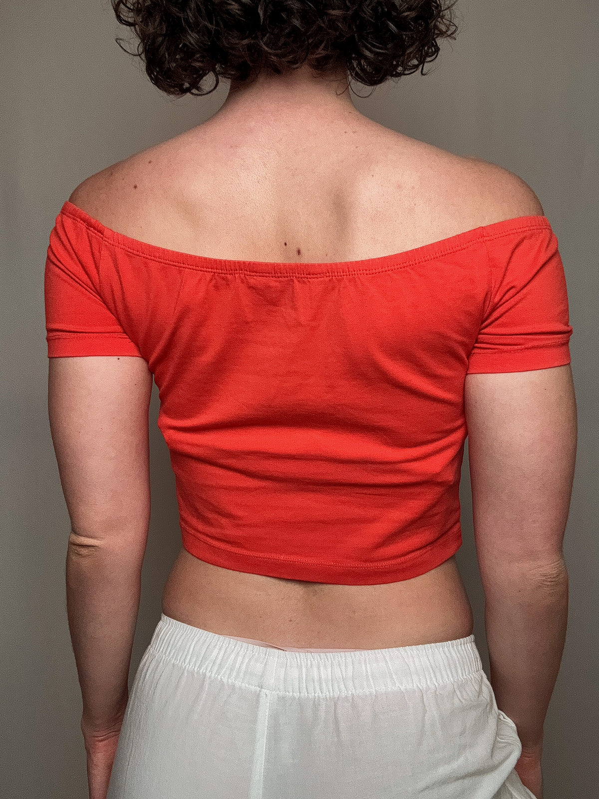 Tshirt crop orange Calvin Klein S vintage