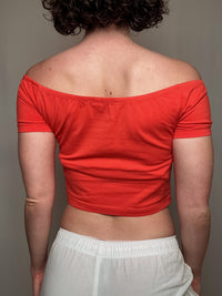 Tshirt crop orange Calvin Klein S vintage