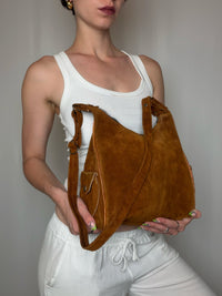 Vintage schwarze Ledertasche mit Schulterriemen