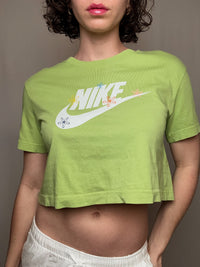 Grünes Nike Cropped T-Shirt XS vintage