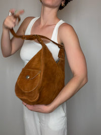 Vintage schwarze Ledertasche mit Schulterriemen