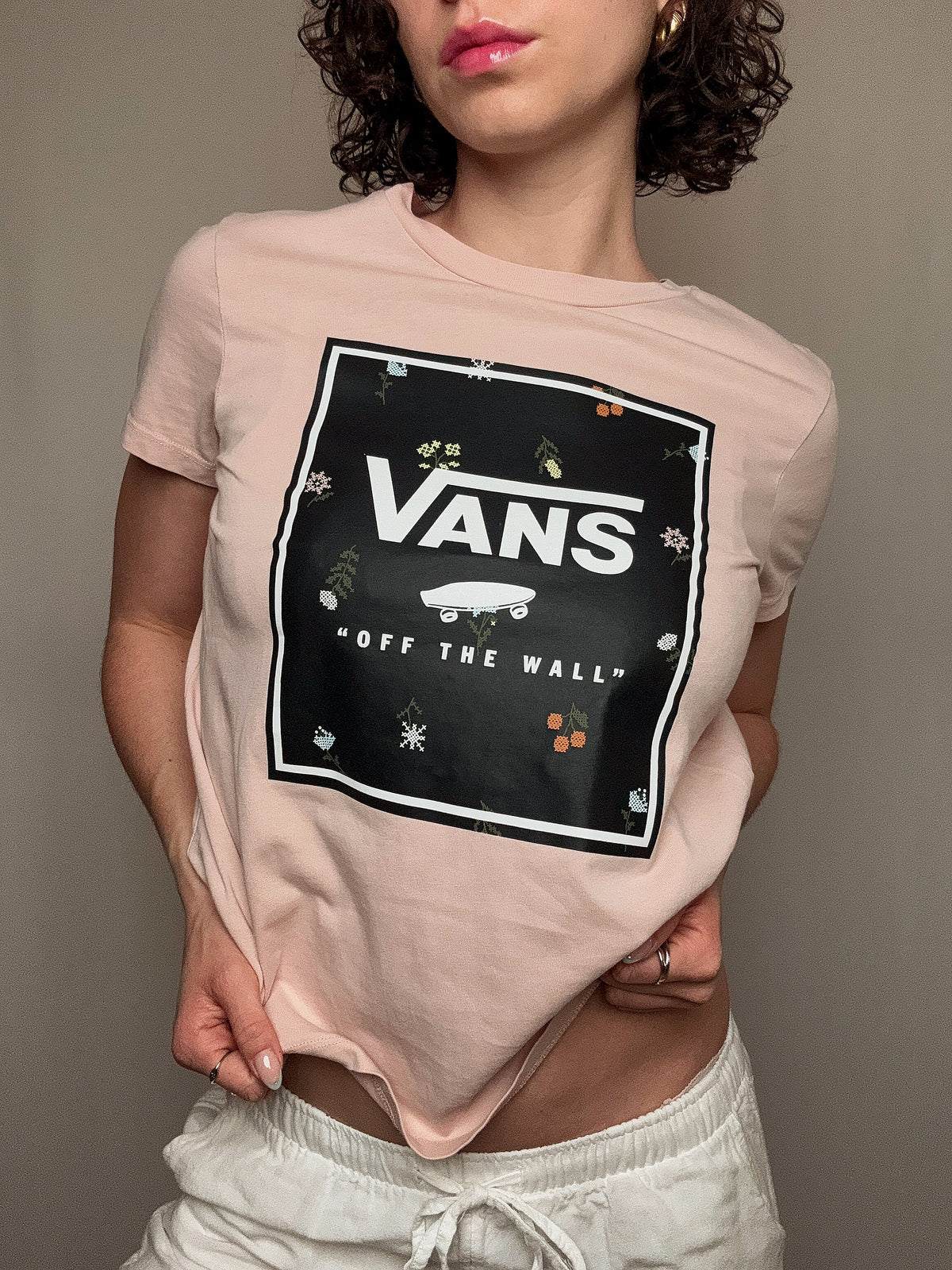 Tshirt rose vans M vintage