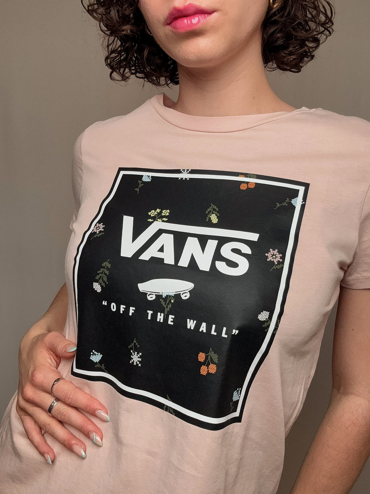 Tshirt rose vans M vintage