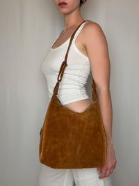 Vintage schwarze Ledertasche mit Schulterriemen