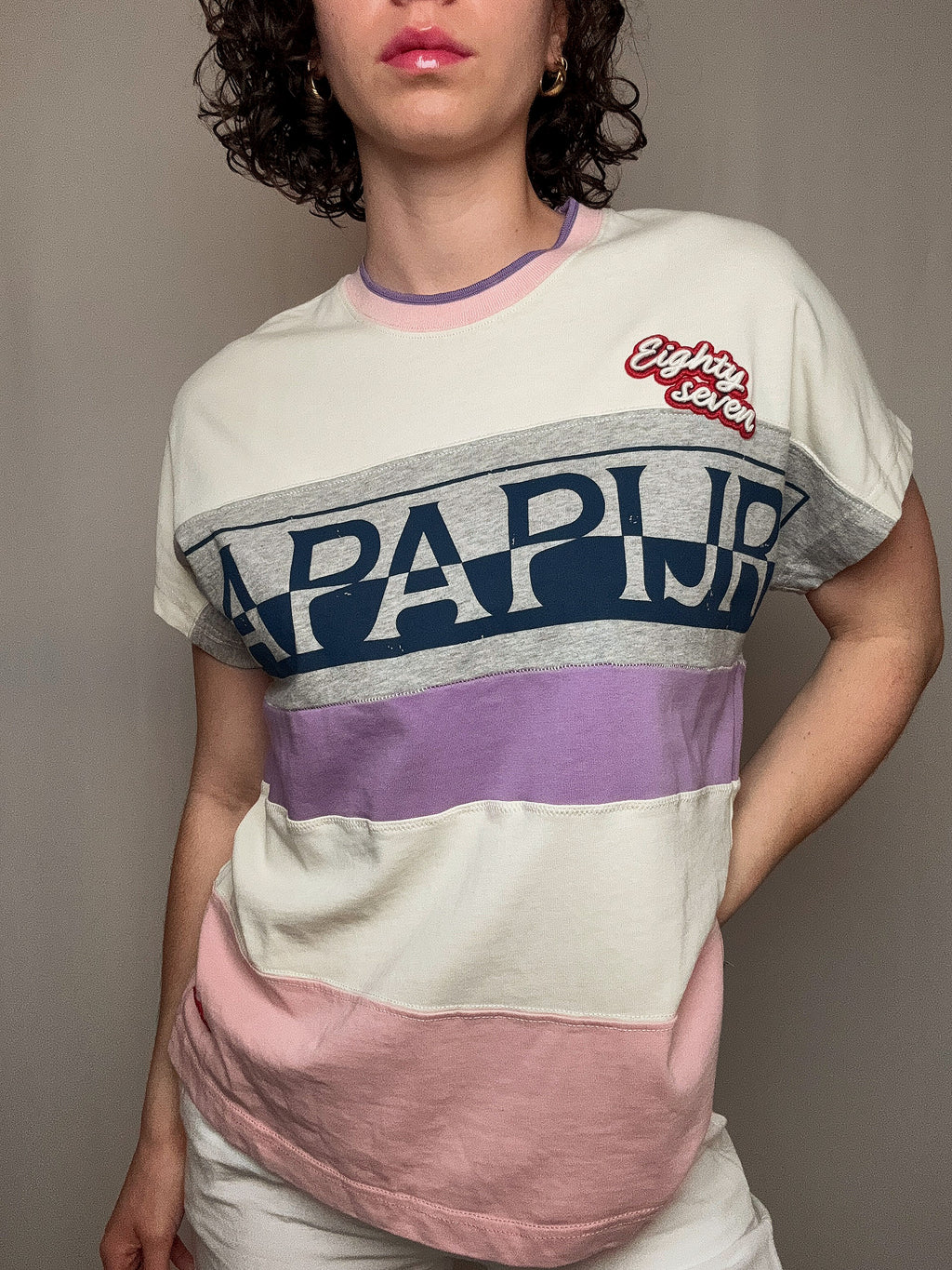 Gestreiftes Napapijri T-Shirt S Vintage