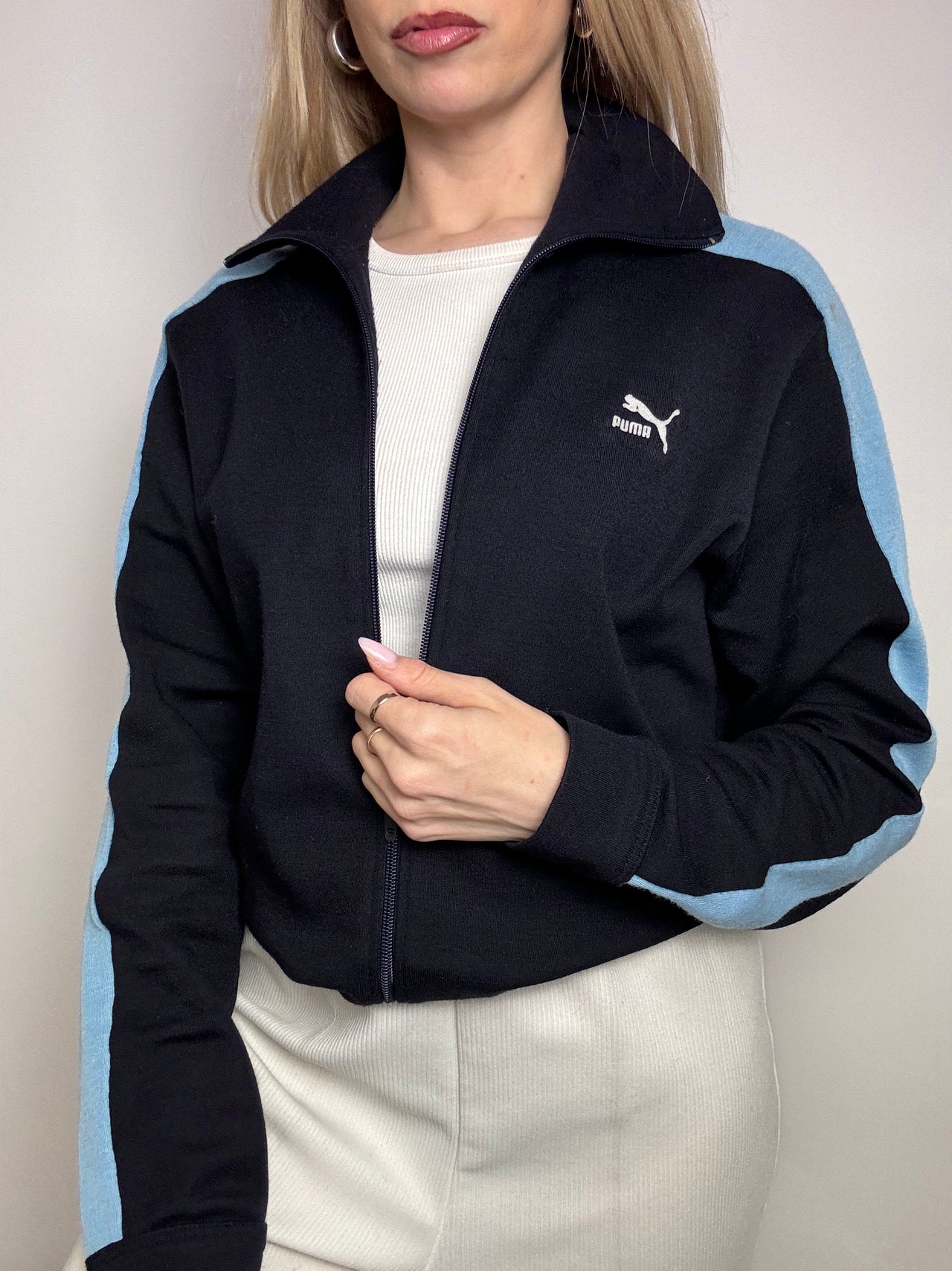 Jacket fittée Bleue marine PUMA M/L vintage