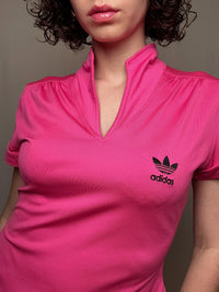 Polo sportif rose adidas M vintage