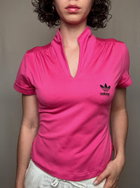 Polo sportif rose adidas M vintage