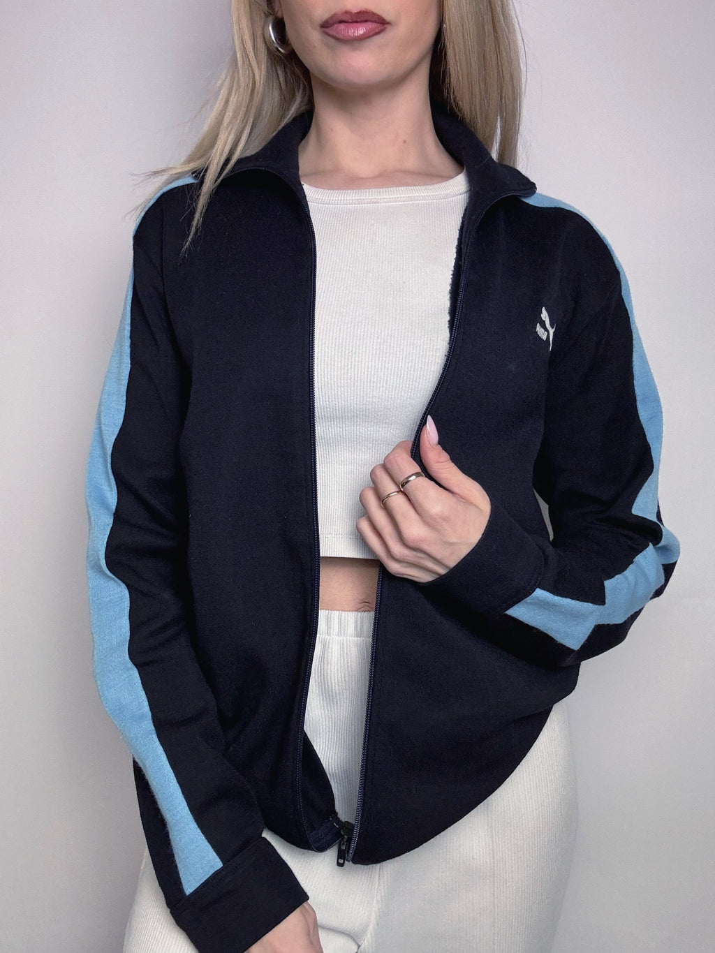 Jacket fittée Bleue marine PUMA M/L vintage