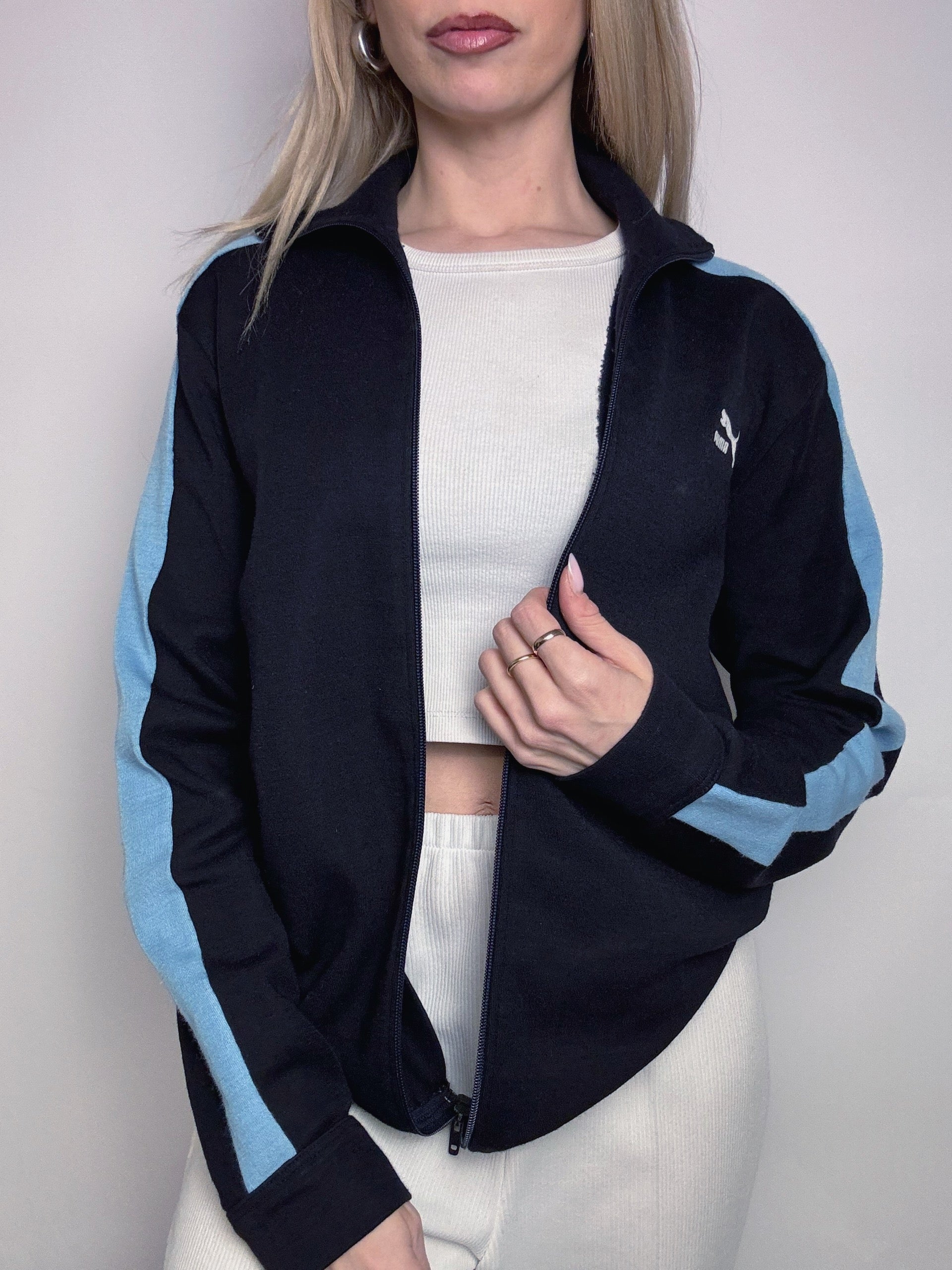 Jacket fittée Bleue marine PUMA M/L vintage