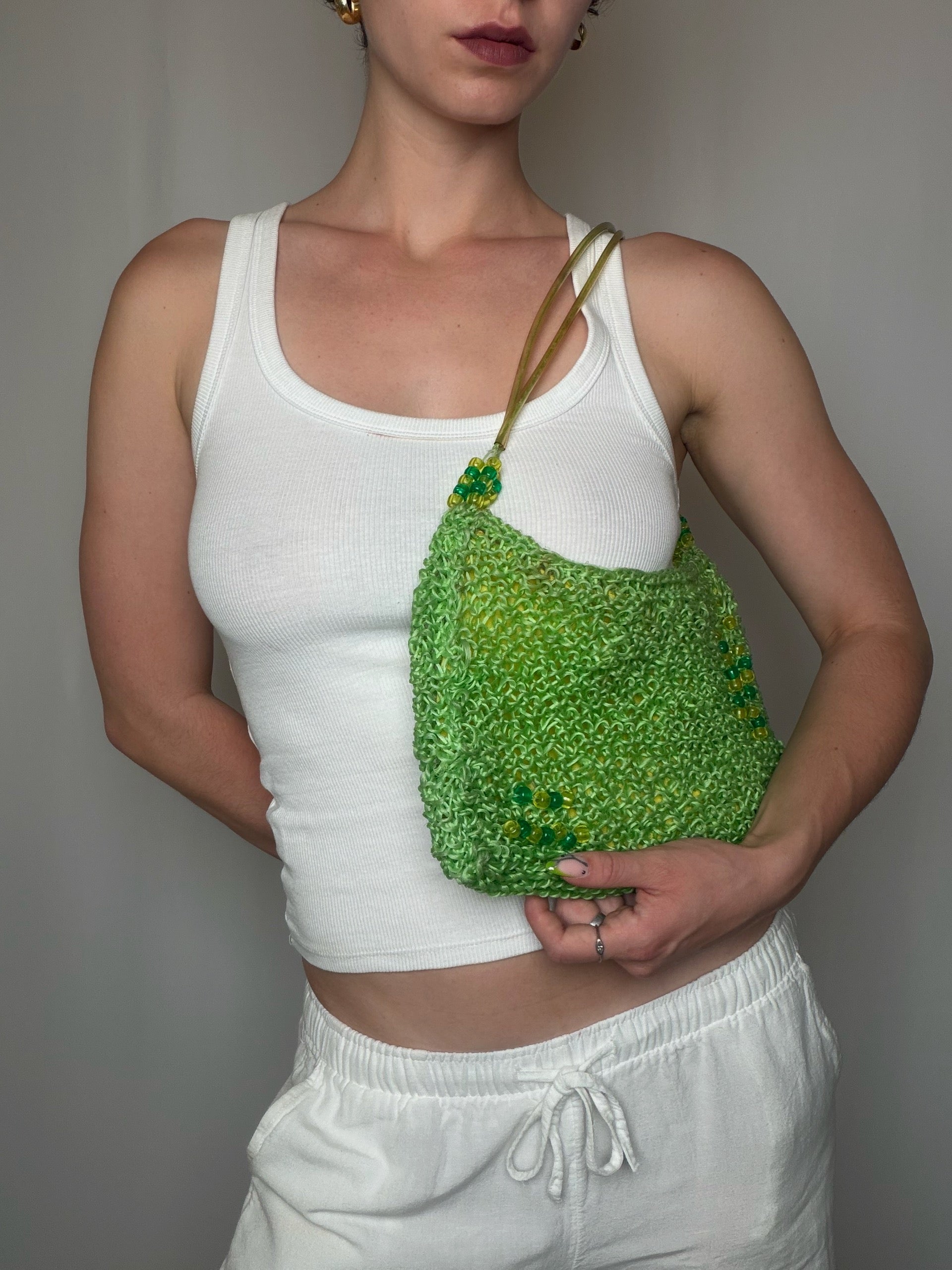 Vintage schwarze Ledertasche mit Schulterriemen