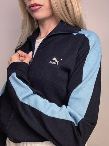 Jacket fittée Bleue marine PUMA M/L vintage