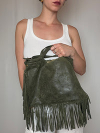 Vintage schwarze Ledertasche mit Schulterriemen